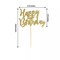 24 Gold Glittered Happy Birthday Cupcake Toppers Cake Decorations Party Supplies